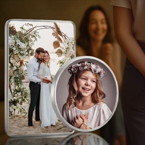 Personalisierte Erinnerungen in Silber