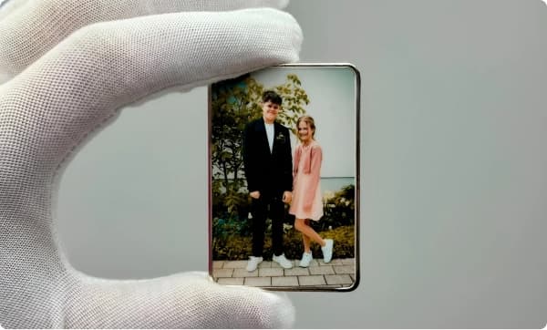 Personalisierter Silberbarren zum Valentinstag