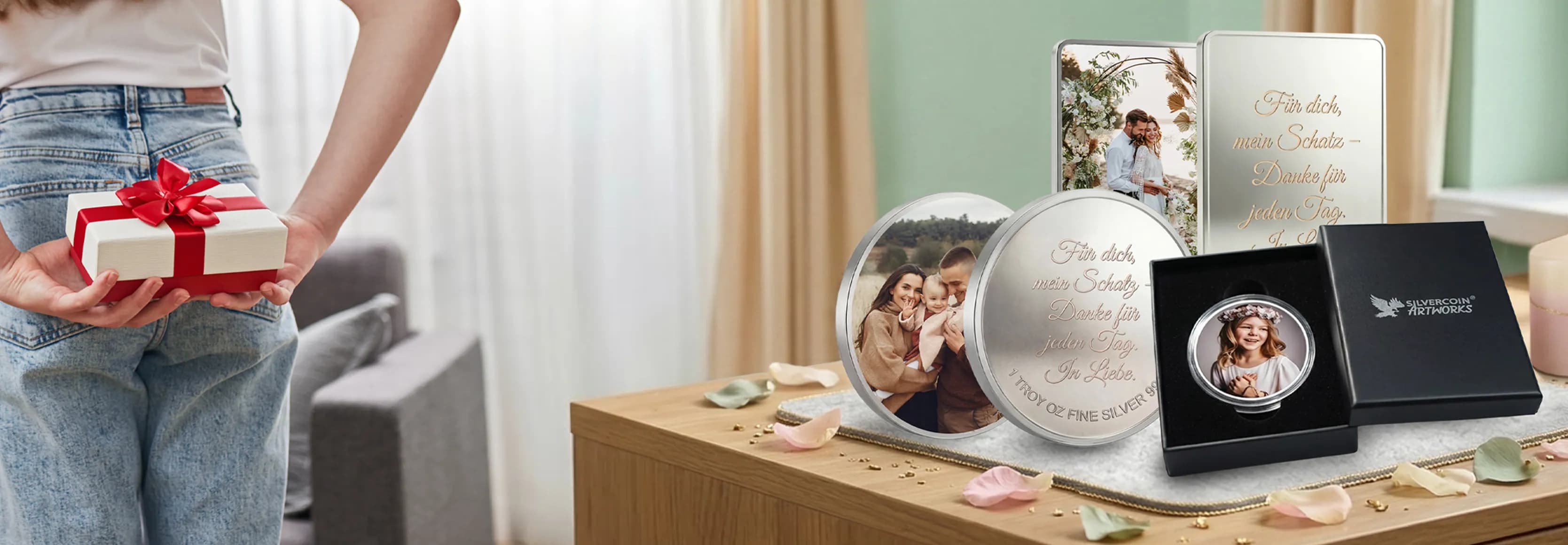 Personalisiertes Silber-Geschenk – Banner