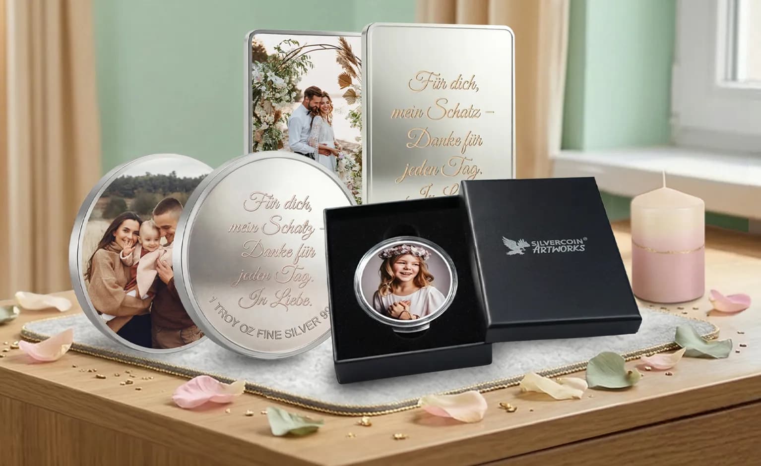 Personalisiertes Silber-Geschenk – Banner Mobil